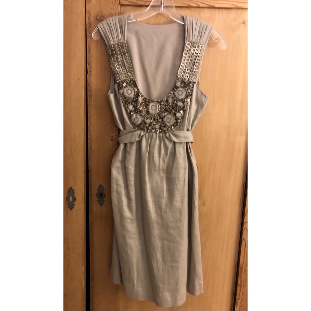 Gorgeous ✨✨ metallic linen dress with beading.